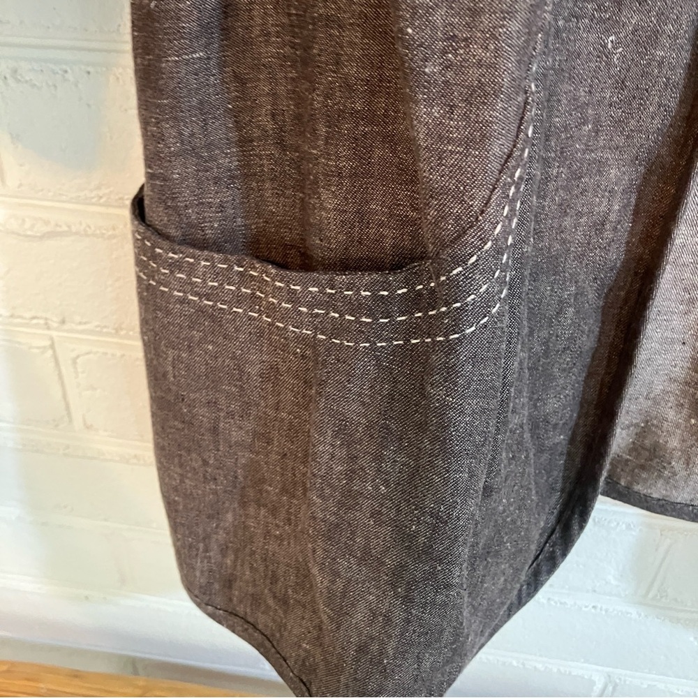 Maggie Barnes Women's Brown Linen Blend 1X 18/20W Plus Size Blazer - Picture 3 of 7